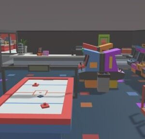 Stylized Low Poly Mall Interior Game Ready Environment: 3D Store and Indoor Scene Asset Pack