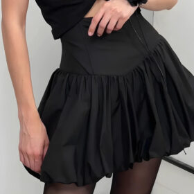 Corset Waist Bubble Mini Skirt - Image 3